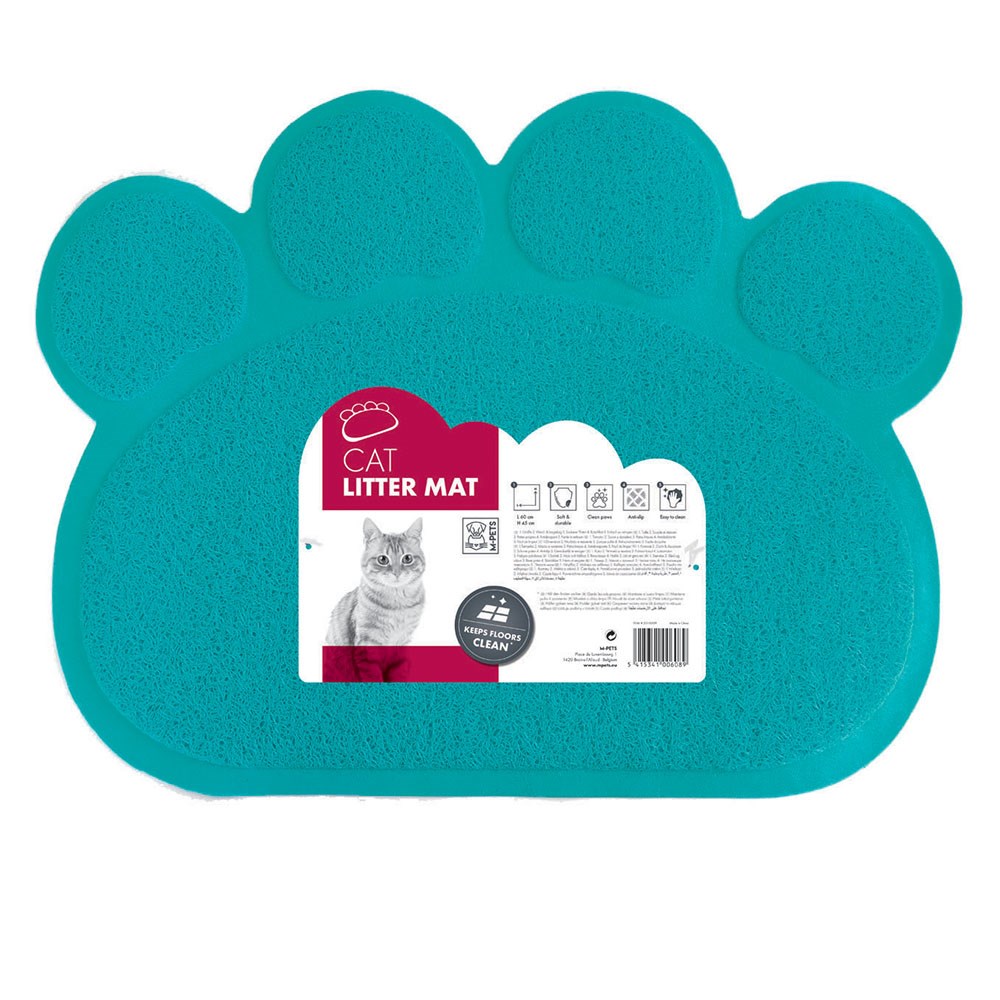 M-Pets Paw Cat Litter Mat – Green