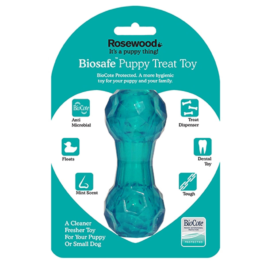 BioSafe Puppy Treat Dumbbell Blue