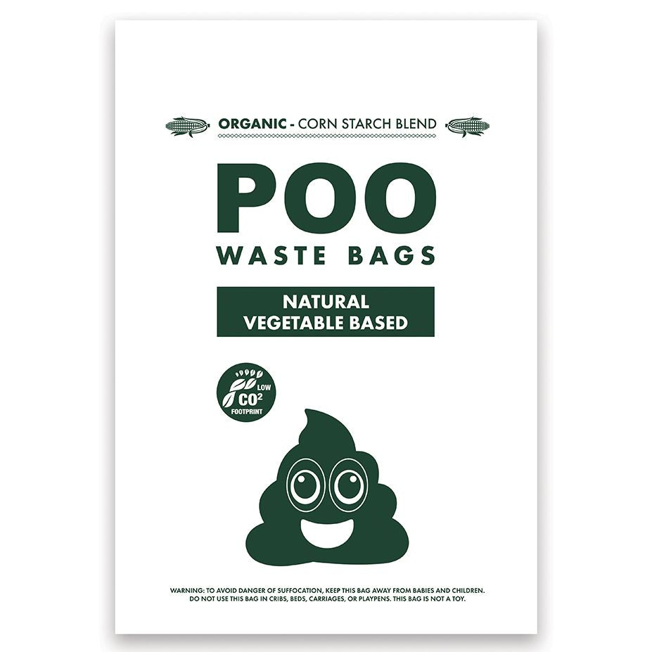 POO BAMBOO Waste Bag Dispenser with natural Vegetable