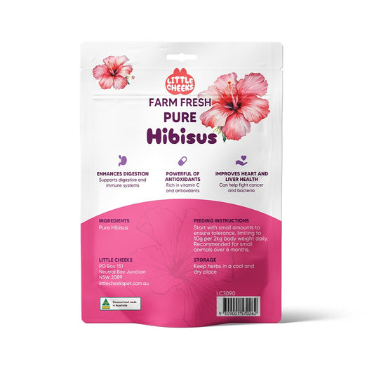 Little Cheeks Farm Fresh Pure Hibiscus 35g for Rabbits & Guinea Pigs