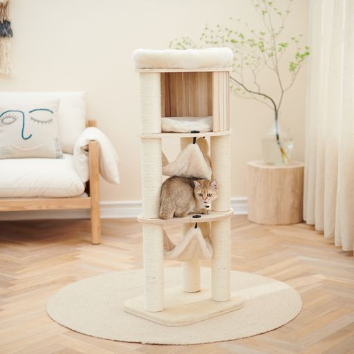 Petsbelle Halfair Solid Wood Cat Tree