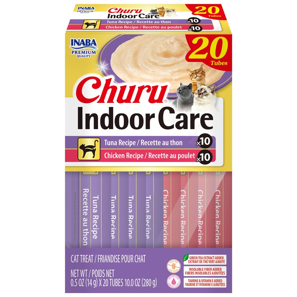 Inaba Churu Indoor Care Tuna & Chicken Variety – 20 Tubes x 14 g