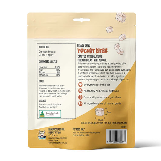 FreeCat Freeze Dried Yogurt Bites Cat Treats 50g