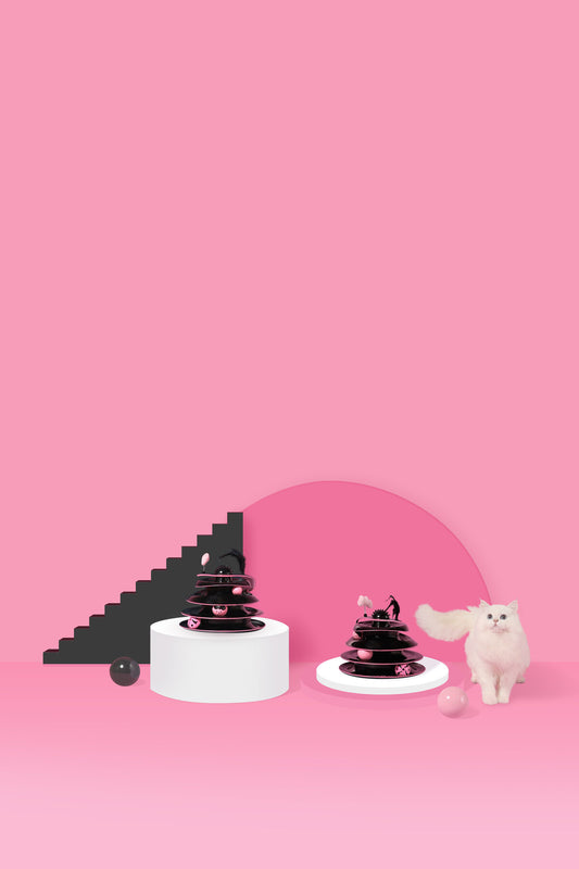 Luuks Up Galaxy Spin Interactive Cat Toy
