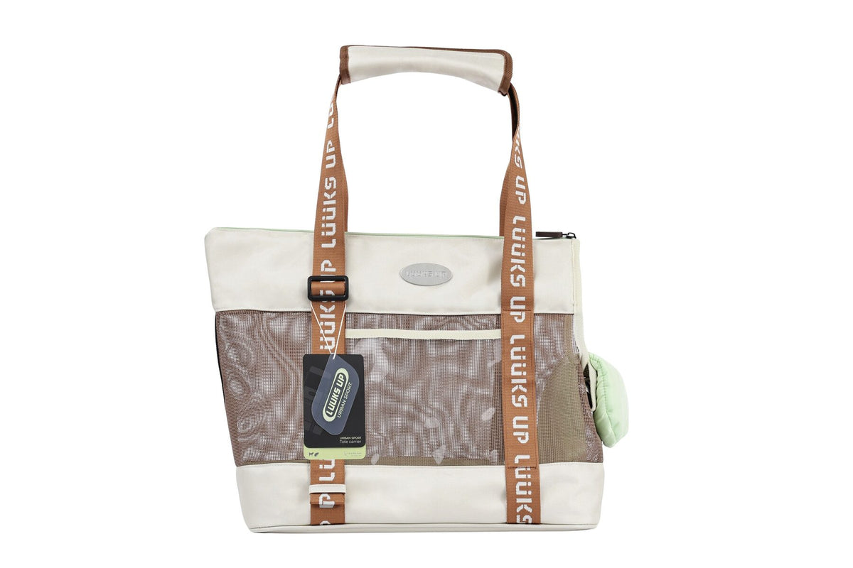 Luuks Up Urban Sport Pet Tote Carrier – Beige/Green