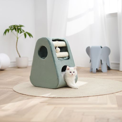 Petsbelle Dune Solid Wood Cat Tree