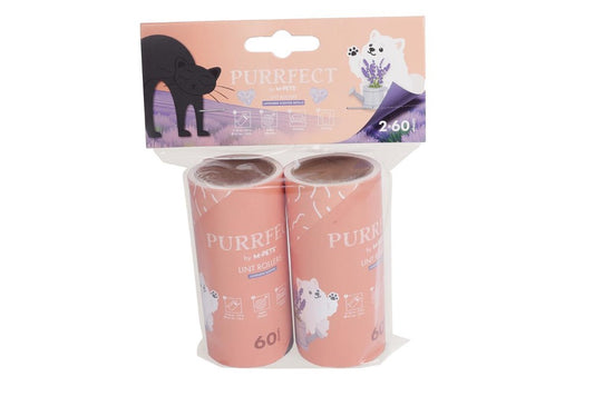 M-Pets Purrfect Lint Roller Refills – Lavender Scent, 2 x 60 Sheets