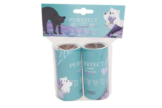 M-Pets Purrfect Lint Roller Refills – Lavender Scent, 2 x 100 Sheets