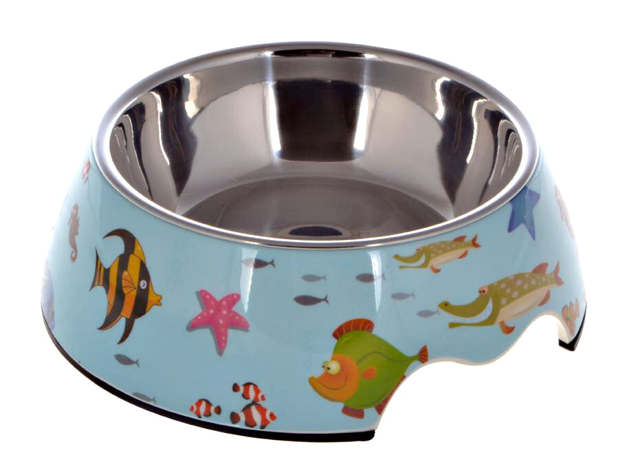 Large Mellamine Pet Bowl - Fish