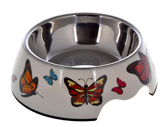 Large Mellamine Pet Bowl - Butterfly