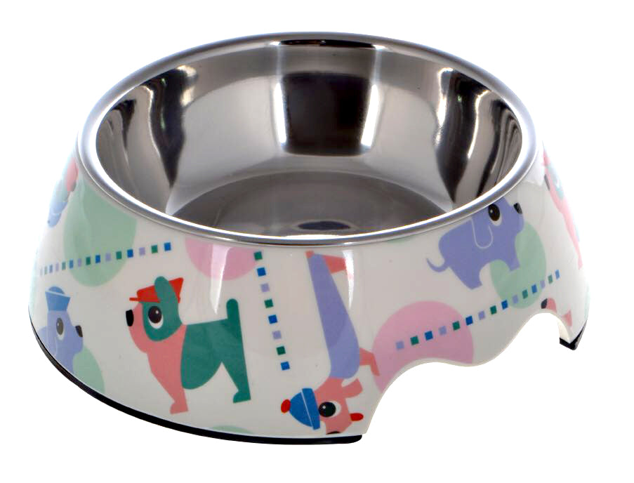 Large Mellamin Pet Bowl -Dog Prints