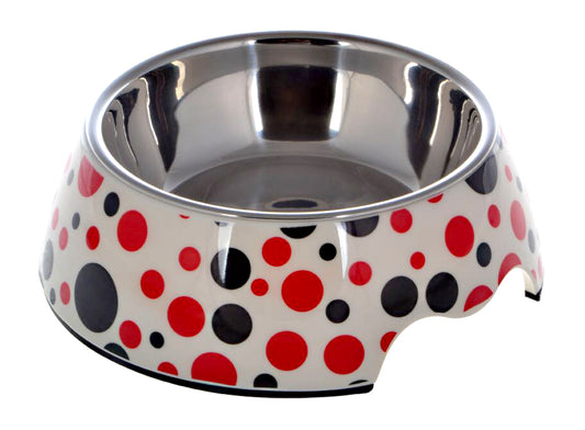 Large Mellamine Pet Bowl - Dots