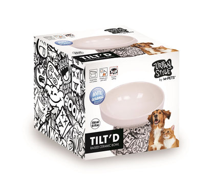 M-Pets Urban Style Tilt'd Raised Ceramic Bowl