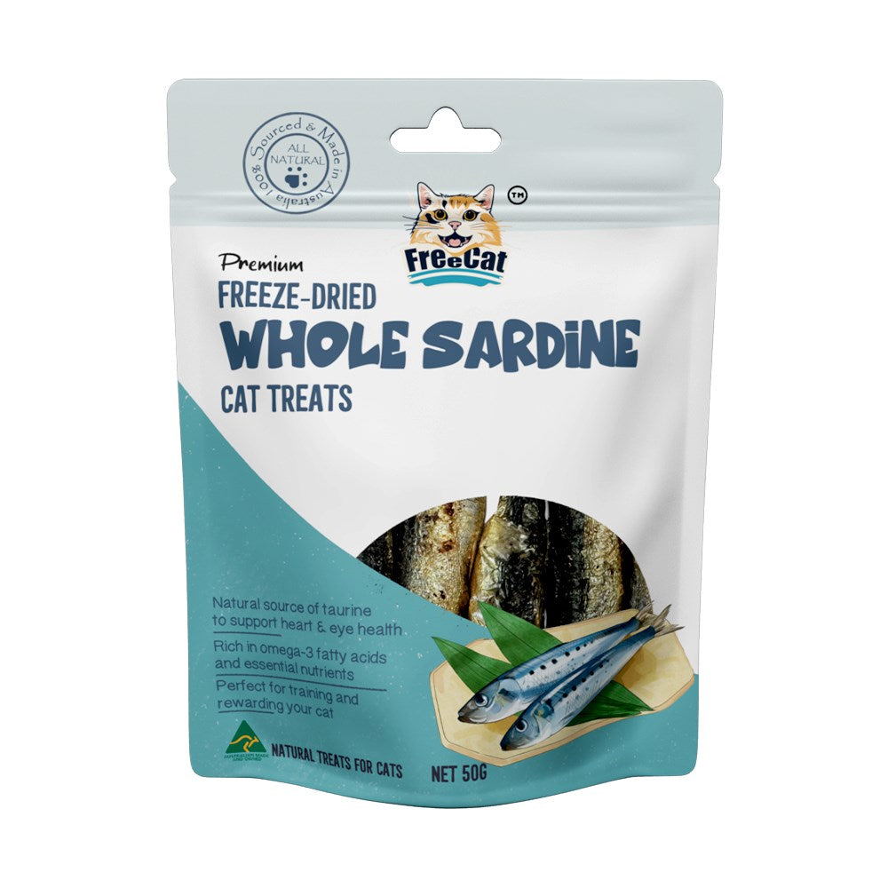FreeCat Freeze Dried Sardine Cat Treats 50g