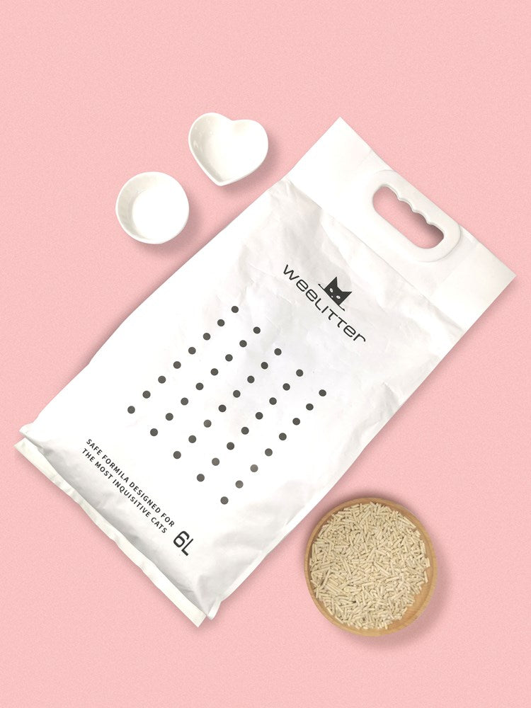 WEELITTER Tofu Cat Litter 6L/2.5KG [Flavour: Peach]- 6pks
