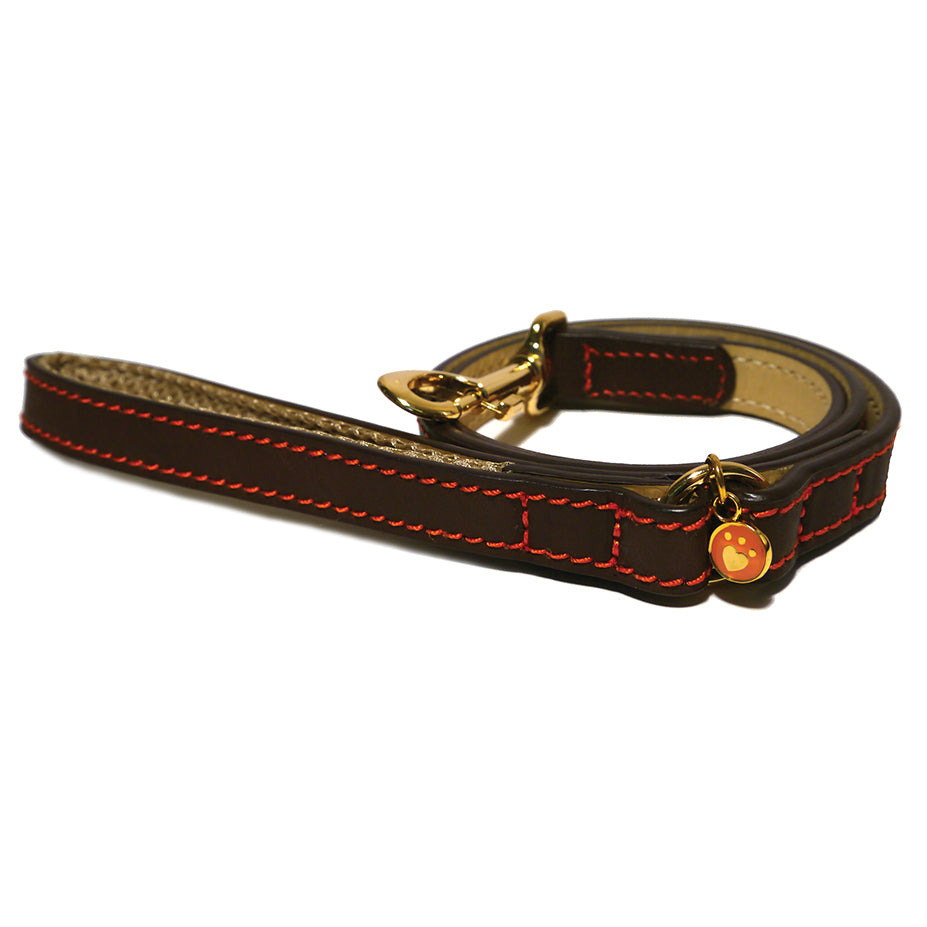 BROWN LEATHER LEAD