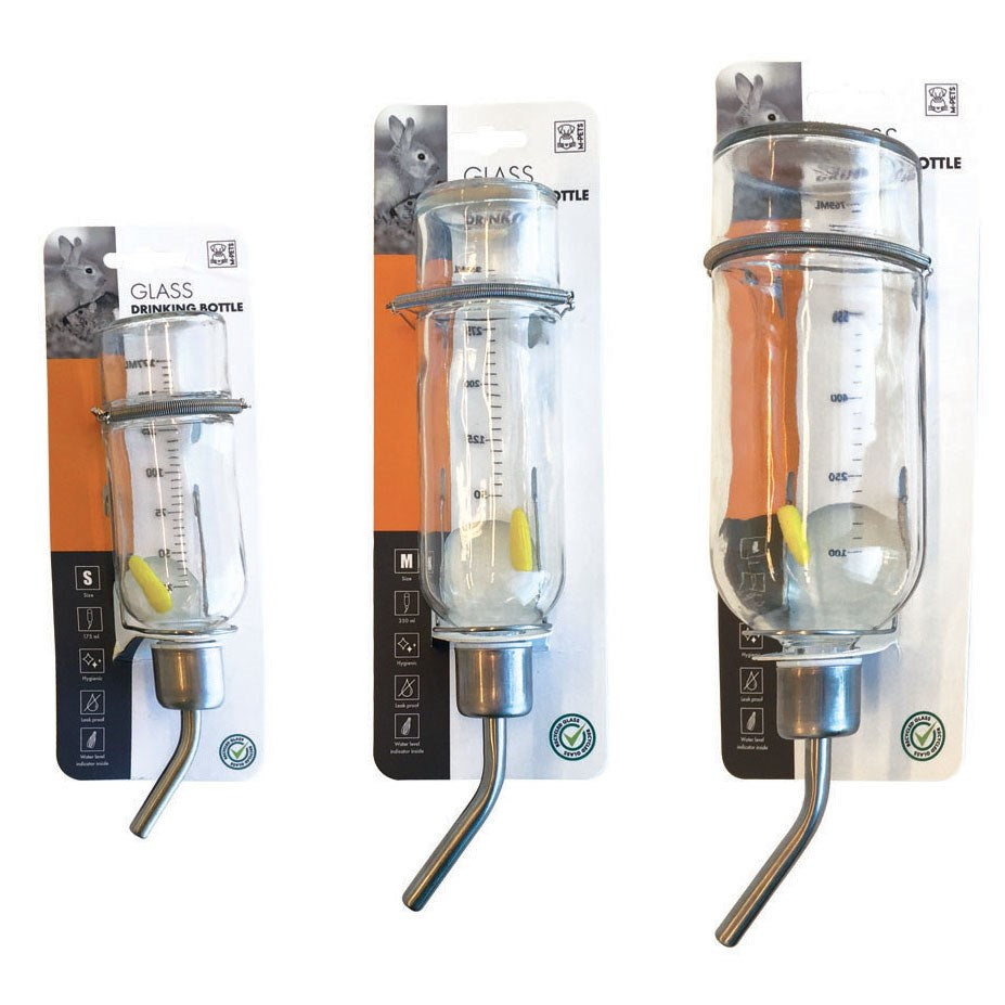 M-Pets Glass Drinking Bottle for Small Animals