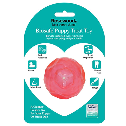 BioSafe Puppy Treat Ball Pink