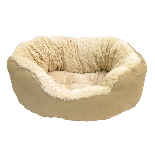 TAN FAUX SUEDE/PLUSH