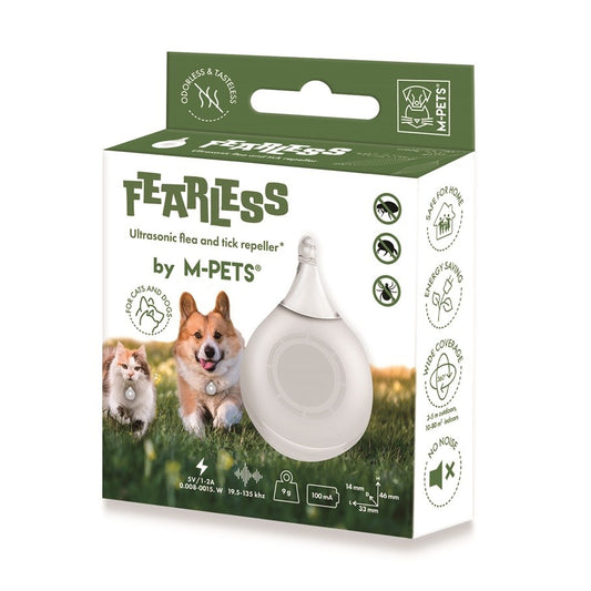 M-Pets Fearless Ultrasonic Flea & Tick Repeller – White