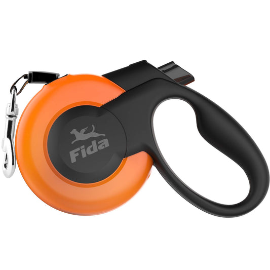 Fida Retractable Dog Leash Orange
