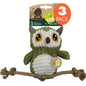 ECO dog toys Corduroy Owl with jute rope