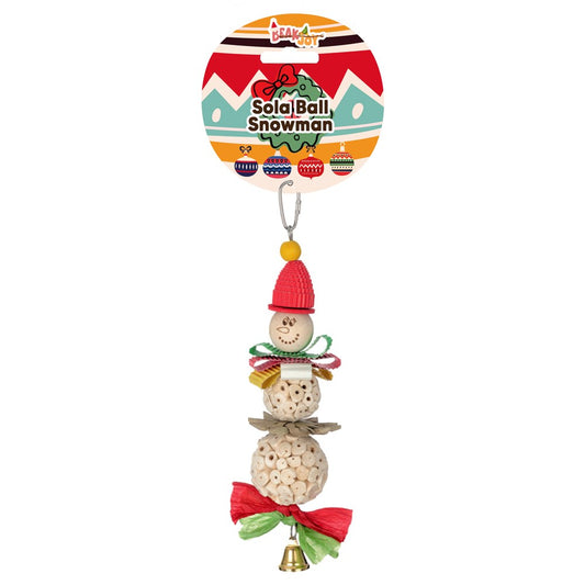 BeakJoy Sola Ball Snowman Bird Toy