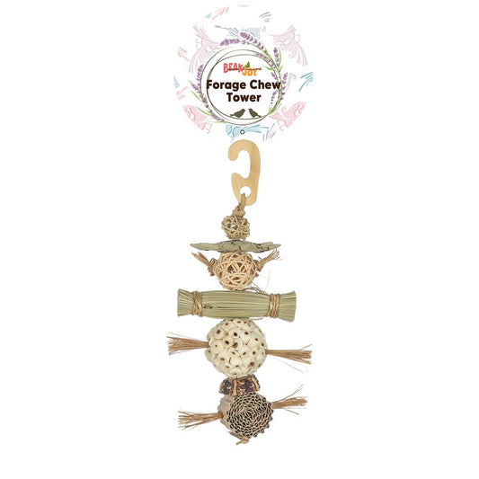BeakJoy Forage Chew Tower Bird Toy