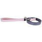 Baby Pink/Grey Leather Lead 3/4"40"