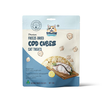 FreeCat Freeze Dried Cod Cubes Cat Treats 20g