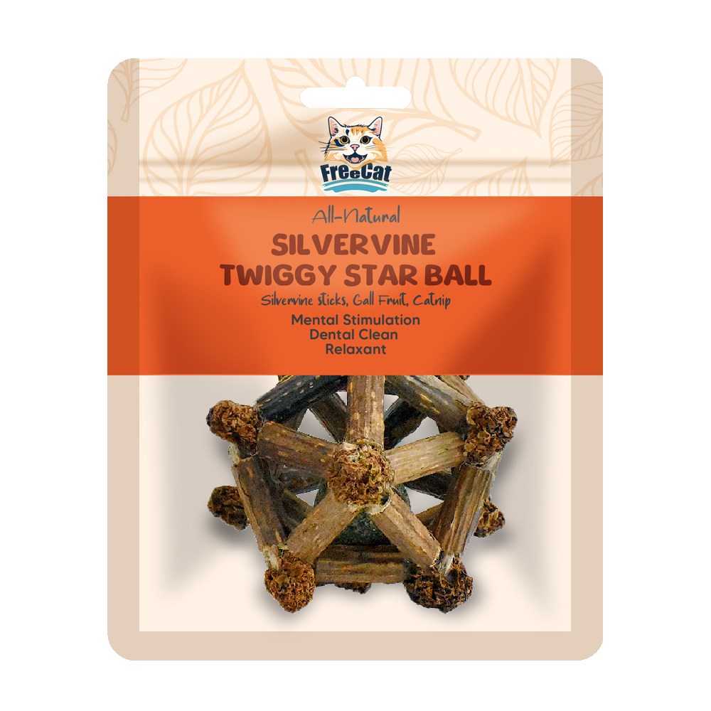 FreeCat All Natural Silvervine Twiggy Star Ball