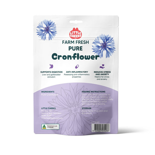 Little Cheeks Farm Fresh Pure Cornflower 35g for Rabbits & Guinea Pigs