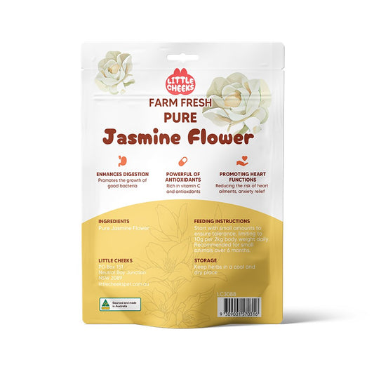 Little Cheeks Farm Fresh Pure Jasmine Flower 25g for Rabbits & Guinea Pigs