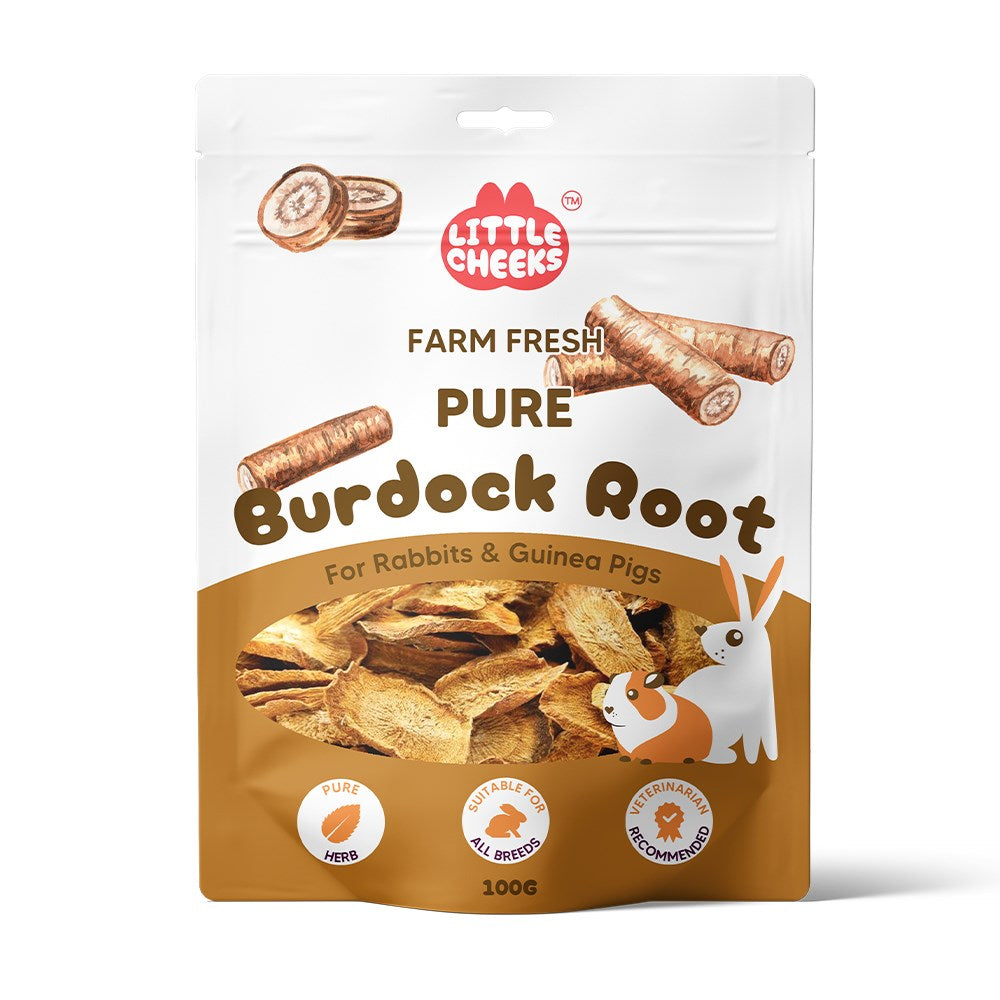 Little Cheeks Farm Fresh Pure Burdock Root 100g for Rabbits & Guinea Pigs