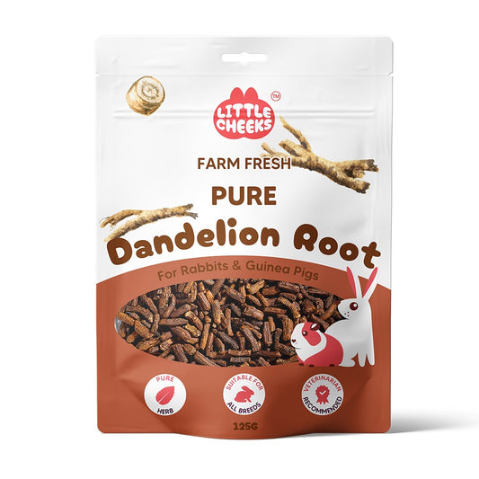 Little Cheeks Farm Fresh Pure Dandelion Root 125g for Rabbits & Guinea Pigs
