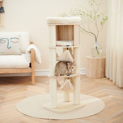Petsbelle Halfair Solid Wood Cat Tree