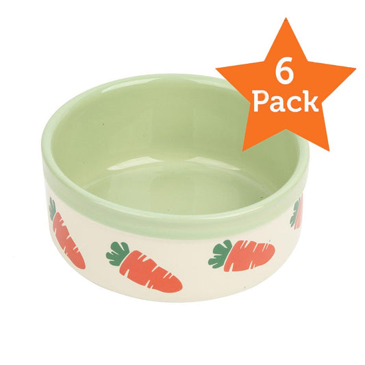 Ceramic Bowl Carrot Green