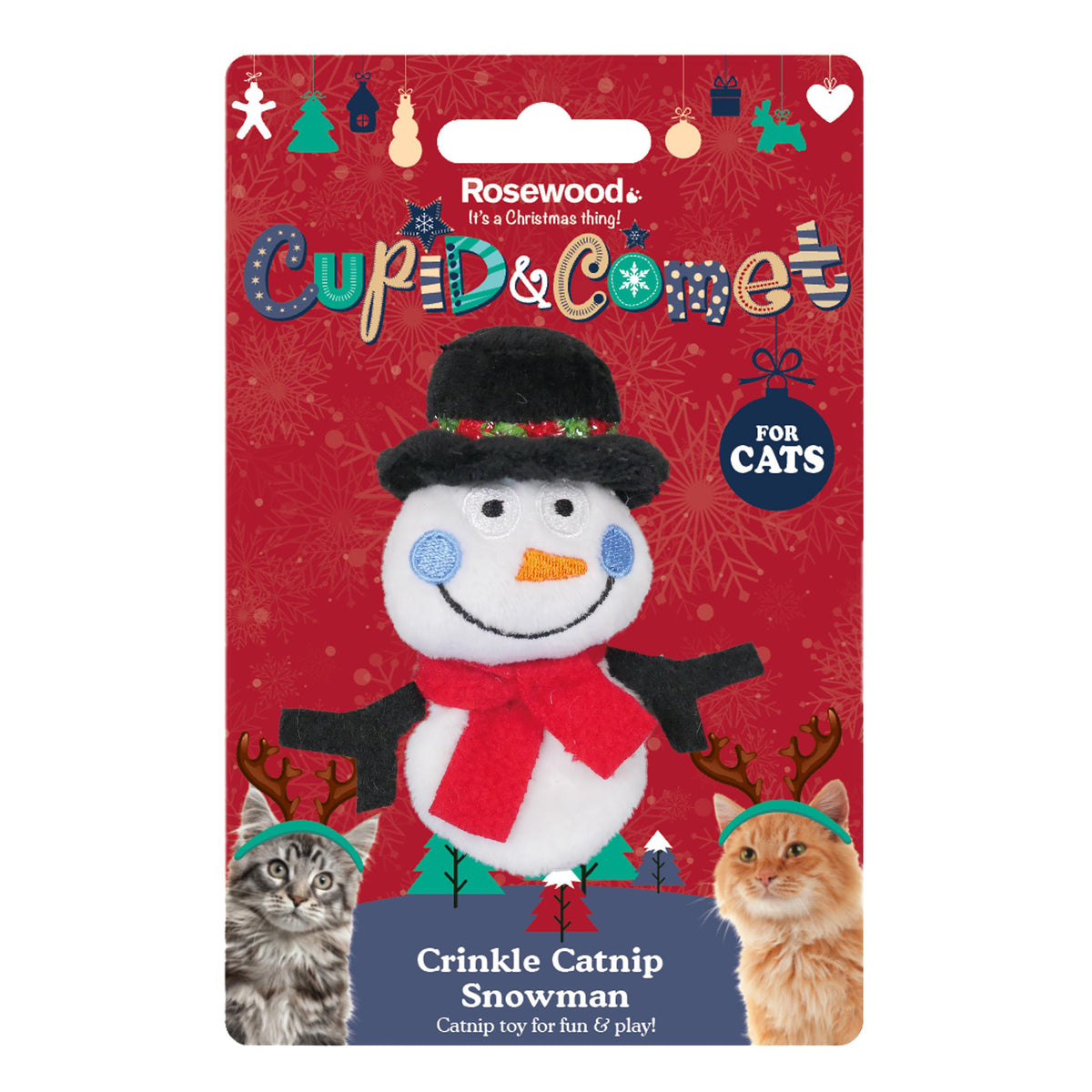 Crinkle Catnip Snowman