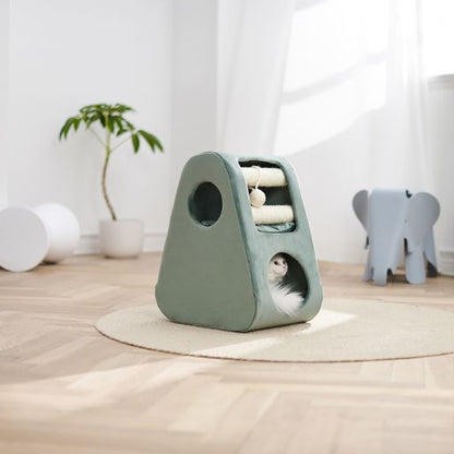 Petsbelle Dune Solid Wood Cat Tree