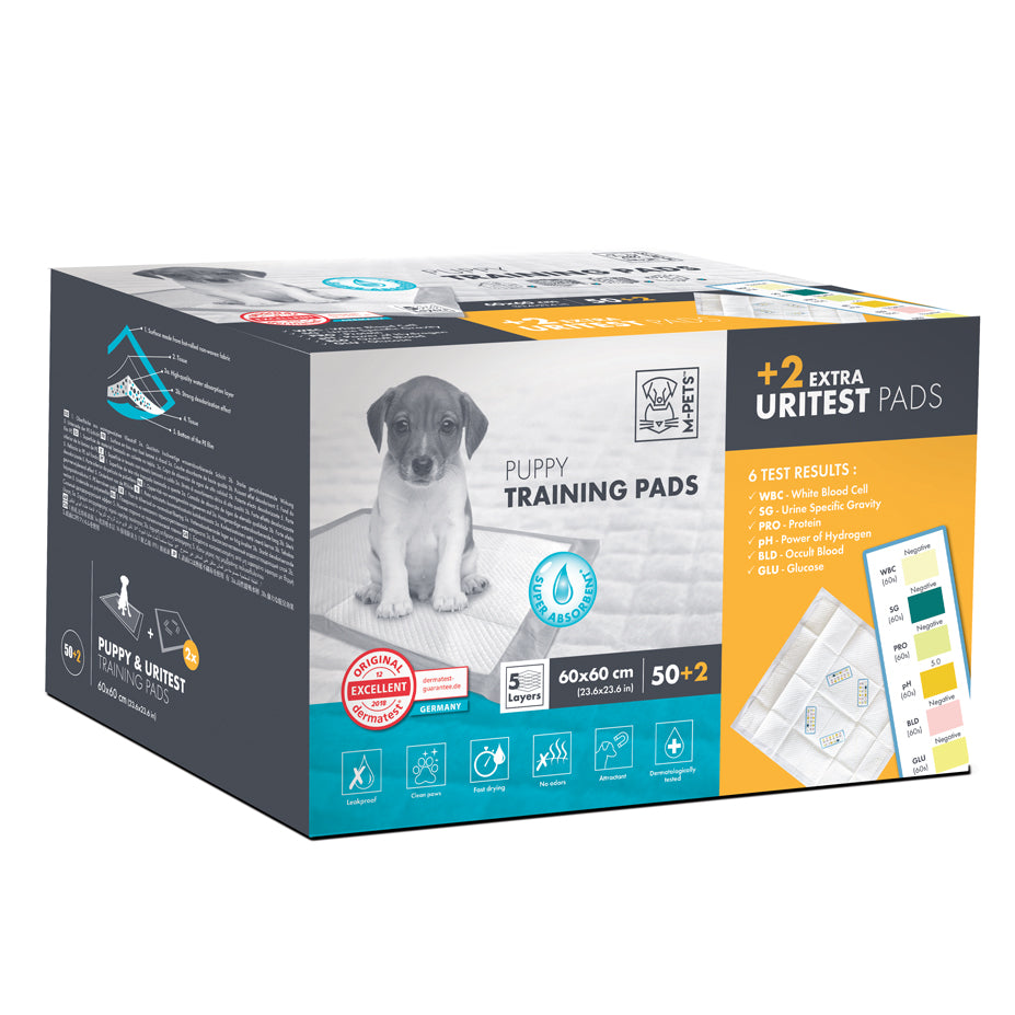 Uritest Training Pads 60cm x 60 cm- 50 regular pads + 2 uritest pads
