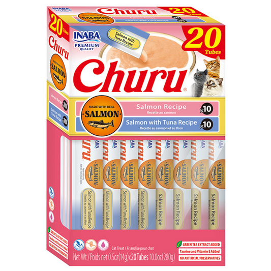 Inaba Churu Salmon & Tuna Variety – 20 Tubes x 14 g