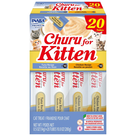 Inaba Churu for Kittens Tuna & Chicken Variety – 20 Tubes x 14 g