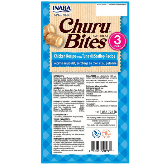 Inaba- Churu Bites Chicken Recipe wraps Tuna with Scallop Recipe