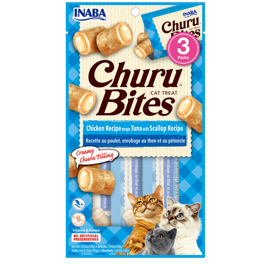 Inaba- Churu Bites Chicken Recipe wraps Tuna with Scallop Recipe
