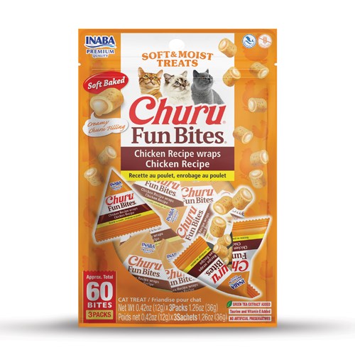 Inaba Churu Fun Bites Chicken wraps Chicken – 3 x 12 g