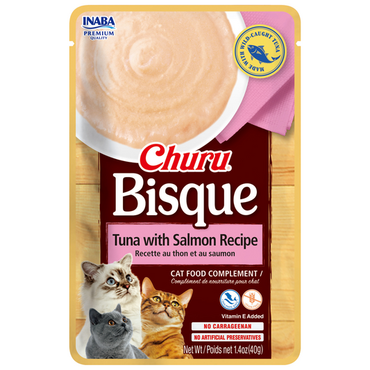Inaba Churu Bisque Tuna with Salmon Recipe – 40 g