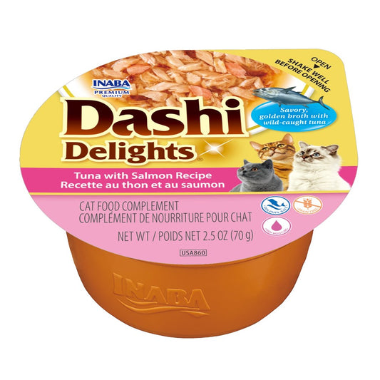 INABA Dashi Delights-Cat-Tuna with Salmon Recipe-Sidedish Treat