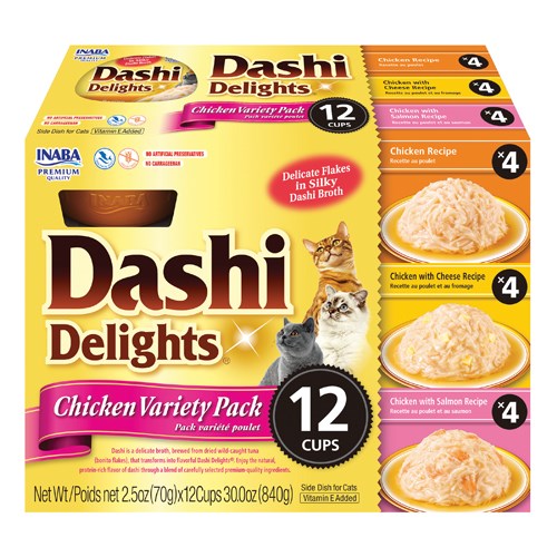 Inaba Dashi Delights Chicken Variety Pack – 12 Cups x 35 g