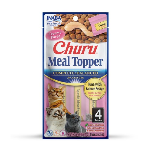 Inaba Churu Complete & Balanced for Adult Cats – Tuna with Salmon, 4 x 14 g