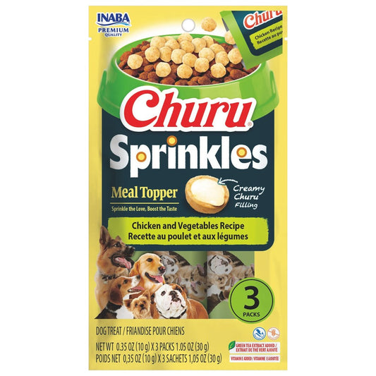 INABA Churu-Dog-Sprinkles Chicken Recipe with Vegetables-Topper